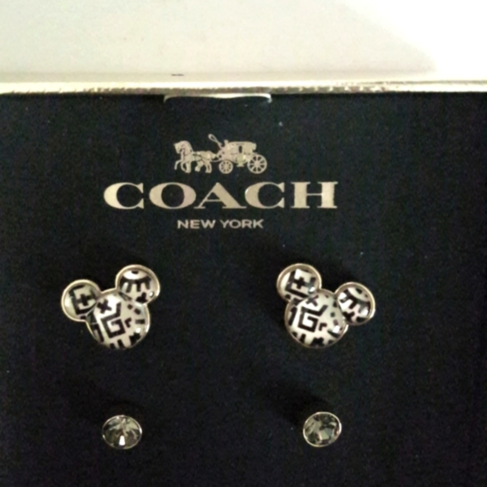 COACH MICKEY MOUSE EARRING SET - Picture 5 of 9